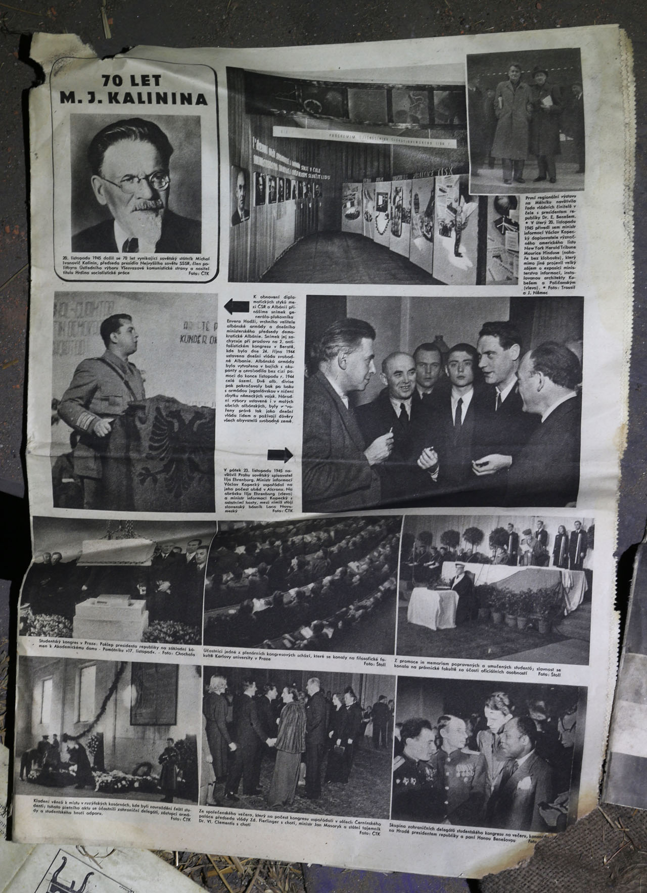 Mozaika zpráv přináší mj. informaci o 70.narozeninách M. J. Kalinina. Mozaika zpráv přináší mj. informaci o 70.narozeninách M. J. Kalinina.