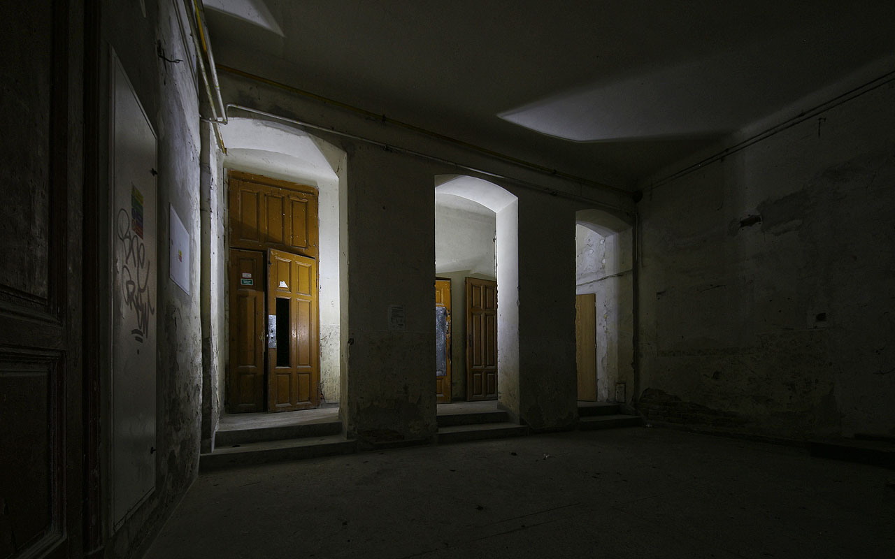 Foyer celnice se po provizorním zatemnění oken dřevoštípkovými deskami stal jednou z bran vedoucích do Druhého Brna. Před očima nám tu vysvtávají v časném zimním ránu zástupy líšeňských trhovkyň, nesoucích na Zelný trh v koších ovoce, husy a vejce. Dámy v sukních se tísní ve frontě s vozíky taženými psy, na kterých vezou hrnce mléka a tvarohu a postupně odevzdávají financovi v uniformě se střapcem na čepici několik upatlaných krejcarů. Foyer celnice se po provizorním zatemnění oken dřevoštípkovými deskami stal jednou z bran vedoucích do Druhého Brna. Před očima nám tu vysvtávají v časném zimním ránu zástupy líšeňských trhovkyň, nesoucích na Zelný trh v koších ovoce, husy a vejce. Dámy v sukních se tísní ve frontě s vozíky taženými psy, na kterých vezou hrnce mléka a tvarohu a postupně odevzdávají financovi v uniformě se střapcem na čepici několik upatlaných krejcarů.