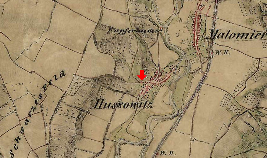 Na mapě z 2. vojenského mapování, zhruba aktuální v roce 1869, je vidět několik prvních domků na místě pozdější kolonie. Na mapě z 2. vojenského mapování, zhruba aktuální v roce 1869, je vidět několik prvních domků na místě pozdější kolonie.