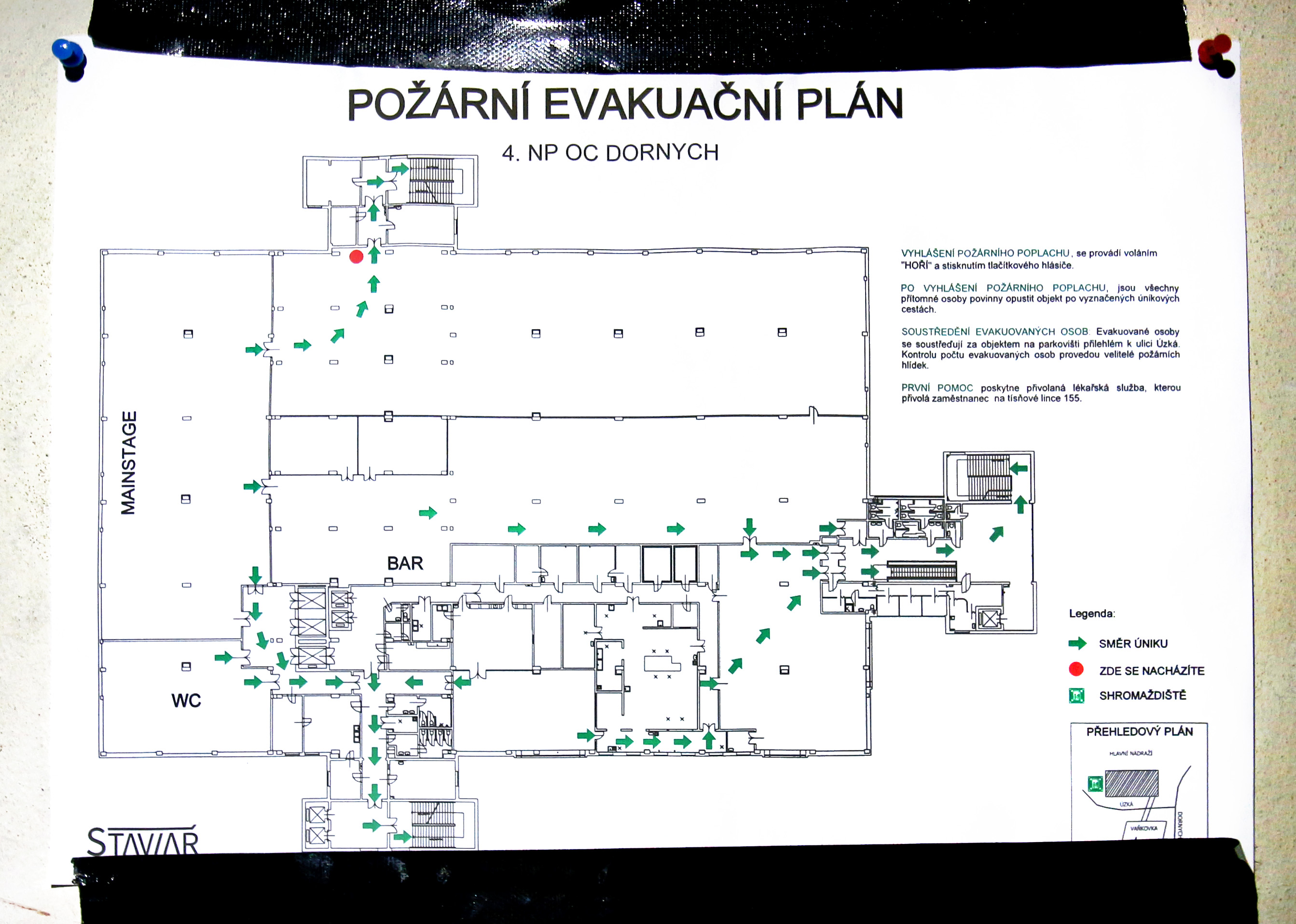 Plánek 4. NP neboli 3. patra. Popisky BAR a MAINSTAGE pochází z doby postprovozní, kdy některé sály nákupního centra sloužily již pouze jako prostory pro kulturní rozloučení s nejvýraznější brutalistní stavbou v Brně. Plánek 4. NP neboli 3. patra. Popisky BAR a MAINSTAGE pochází z doby postprovozní, kdy některé sály nákupního centra sloužily již pouze jako prostory pro kulturní rozloučení s nejvýraznější brutalistní stavbou v Brně.