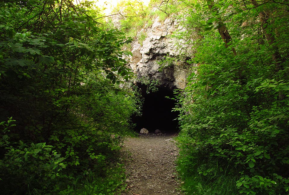 Vstup do systému štol podzemní továrny vyražené ve Stránské skále. Vstup do systému štol podzemní továrny vyražené ve Stránské skále.