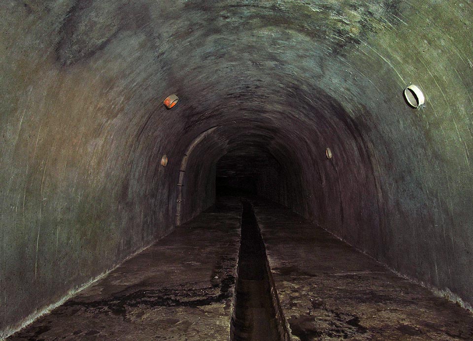 V severní části pod parkem Lužánky pokrýcá dno tunelu souvislá vrstva sedimentů - kalů. V severní části pod parkem Lužánky pokrýcá dno tunelu souvislá vrstva sedimentů - kalů.