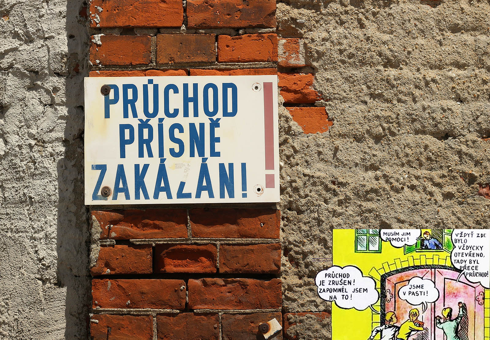 Dostat se za bránu nebude lehké, průchod je totiž přísně zakázán. Mirek, Jindra a neobvykle odbarvený Jarka z Rychlých šípů nechají pozdravovat. Dostat se za bránu nebude lehké, průchod je totiž přísně zakázán. Mirek, Jindra a neobvykle odbarvený Jarka z Rychlých šípů nechají pozdravovat.