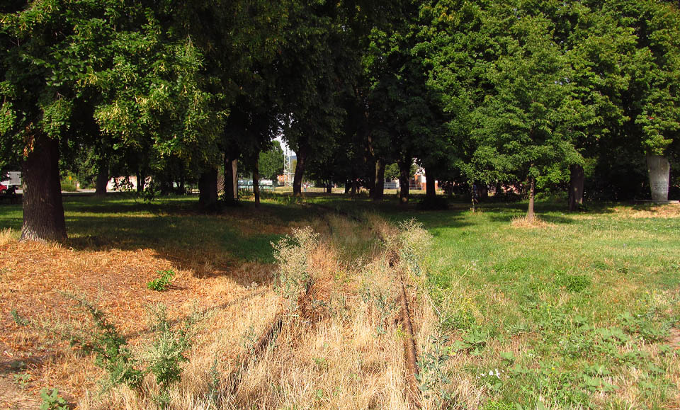 Přestože je park udržovaný, zarůstají koleje několikrát do roka zelení. Vlaky zde dojezdily už před léty, koleje jsou ale ozdobou industriální čtvrti na břehu Svitavy. Přestože je park udržovaný, zarůstají koleje několikrát do roka zelení. Vlaky zde dojezdily už před léty, koleje jsou ale ozdobou industriální čtvrti na břehu Svitavy.